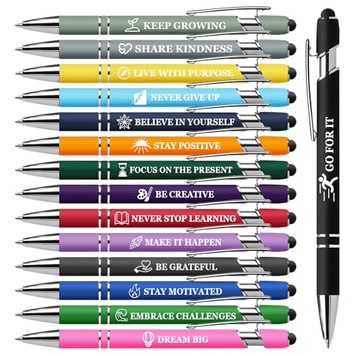 Vebermo 15 Pack Motivational Pen Set...
