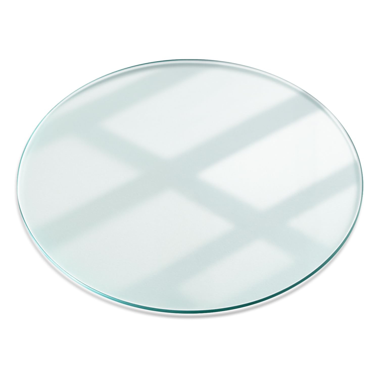 Verre de Dable ⌀ 80 cm Surface Lisse Outils D'installation Résistance aux Taches Imperméable Plaque de Sécurité Bords Polis Installation Facile - Transparent