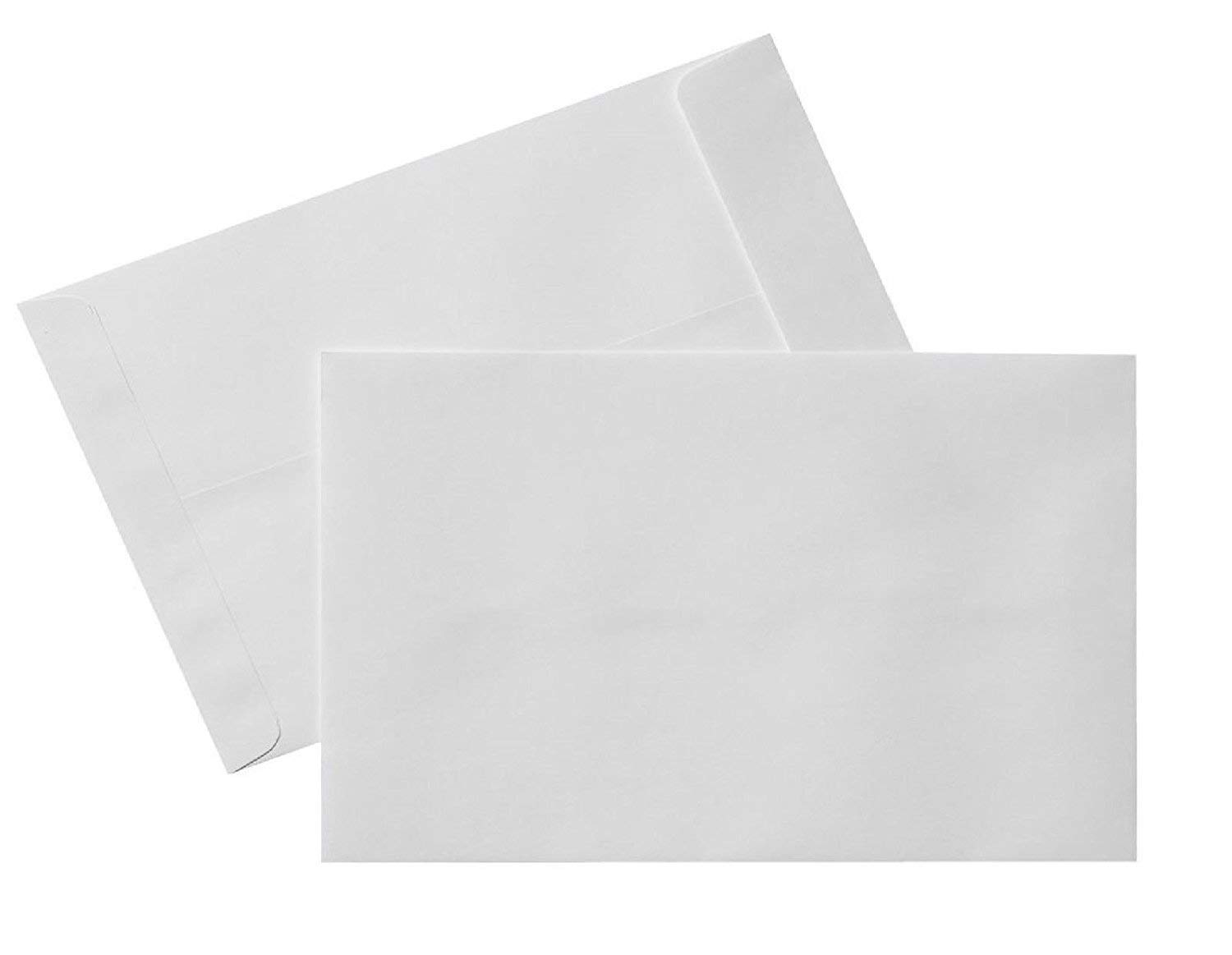 Elegante Envelope Size 5x7 White Envelopes Ideal for Home Office Secure Mailing - (50 Pcs)