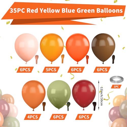 Image of Sage Green & Brown Balloons - Fall Colors: Orange, Brown, Yellow, Burgundy for Thanksgiving, Wild Woodland Theme Parties, Birthdays, Baby Showers, Weddings & Anniversaries