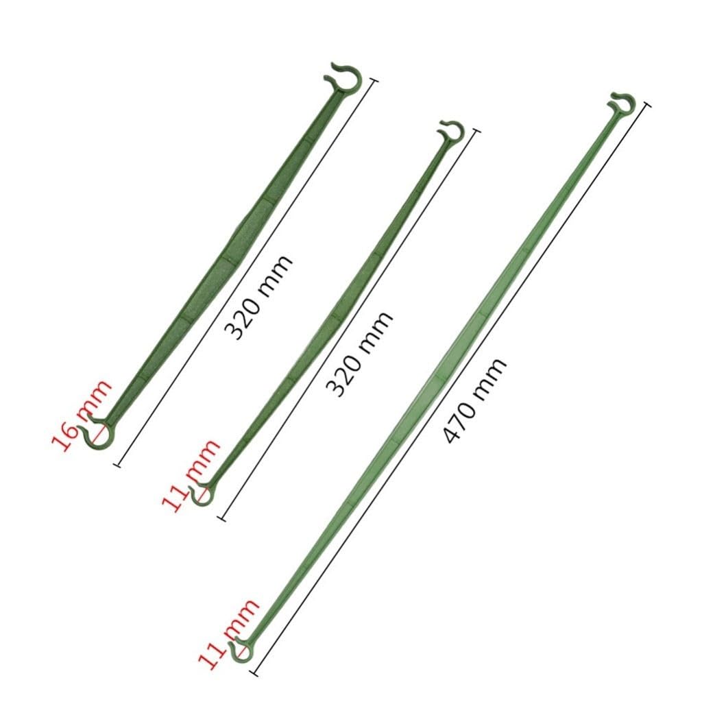 50 PCS Pianta Asta di Supporto Asta Connettore Fisso, per Giardinaggio Vines Vines Arrampicata Pianta Pianta Asta di Collegamento (Size : 11 x 320mm)