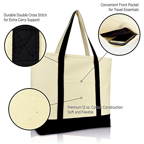 Bolso Tote DALIX Inicial E Negro miniatura 5