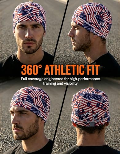 Image of Sweat Wicking Skull Caps Cooling Helmet Liner Hat Running Beanie Cycling Skullcap Sleeping Cap for Men Women