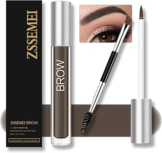 ZSSEMEI Waterproof Tinted Eyebrow Gel Black Brown - Long-Lasting, Sweatproof Liquid Brow Makeup for Natural Brows