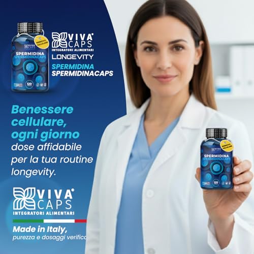 Spermidina Integratore Alto Dosaggio 6Mg Per Dose Giornaliera 120Cps 1 Al Giorno, Integratore Antiossidante Supporta I Processi Cellulari Legati Alla Longevità - Made In Italy - 7