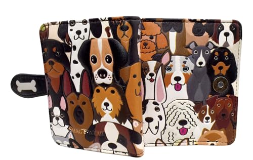 Shag Wear Doggie Crowd Small Dog Wallet for Women and Teen Girls Vegan Faux Leather 4.5
