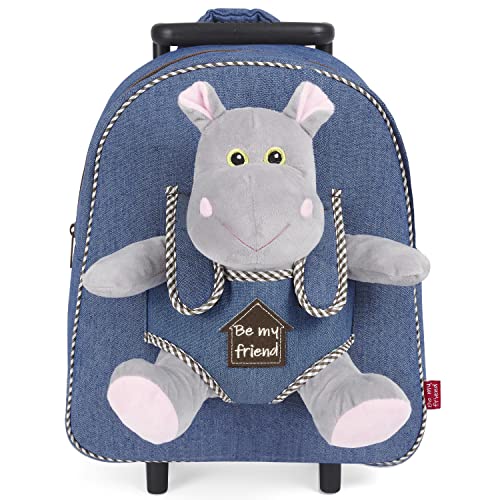 PERLETTI Sac à Roulette Scolaire Maternelle et Peluche...