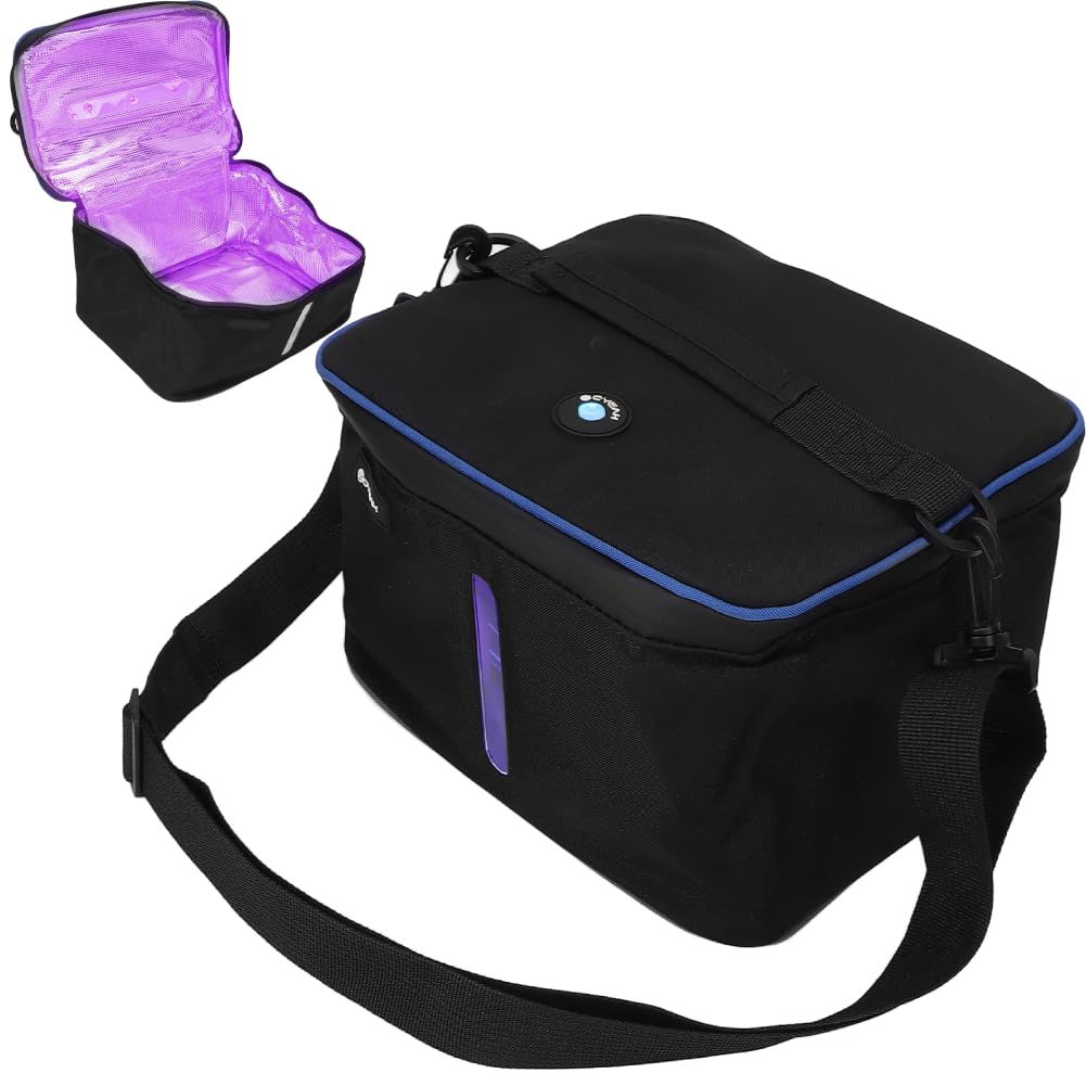 Borsa per la Pulizia della Luce, Borsa per la Disinfezione UVC, Sterilizzatore Portatile con Luce a LED, Sterilizzazione Rapida e Semplice del 99,9% in Soli 3 Minuti, Grande Borsa