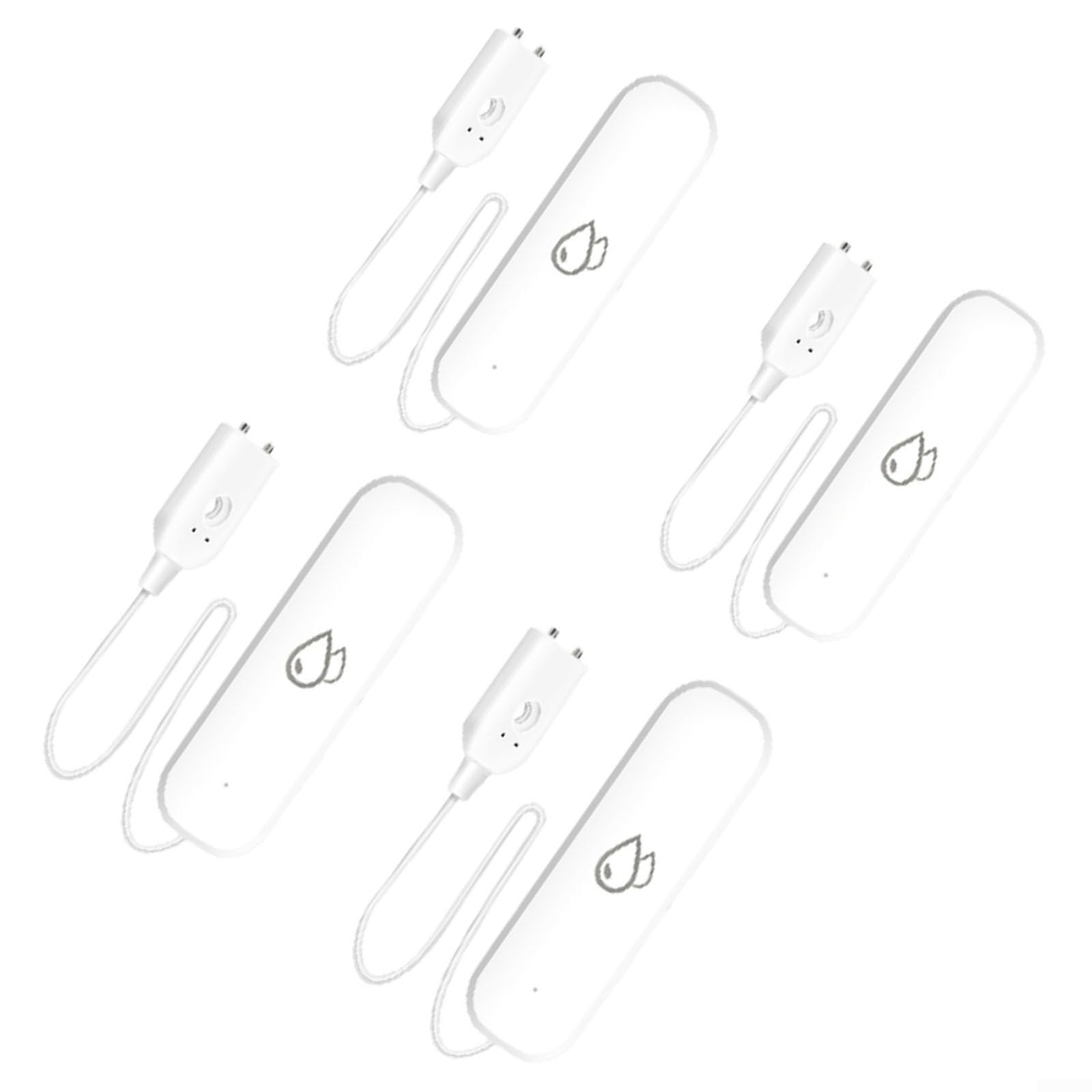 Wasserleck-Sensor, WLAN-Wasserdetektor, Flutalarm für Keller, Küche, Toilette, Wassertauchsensor für intelligentes Leben, App-Fernbedienung (4 Stück)