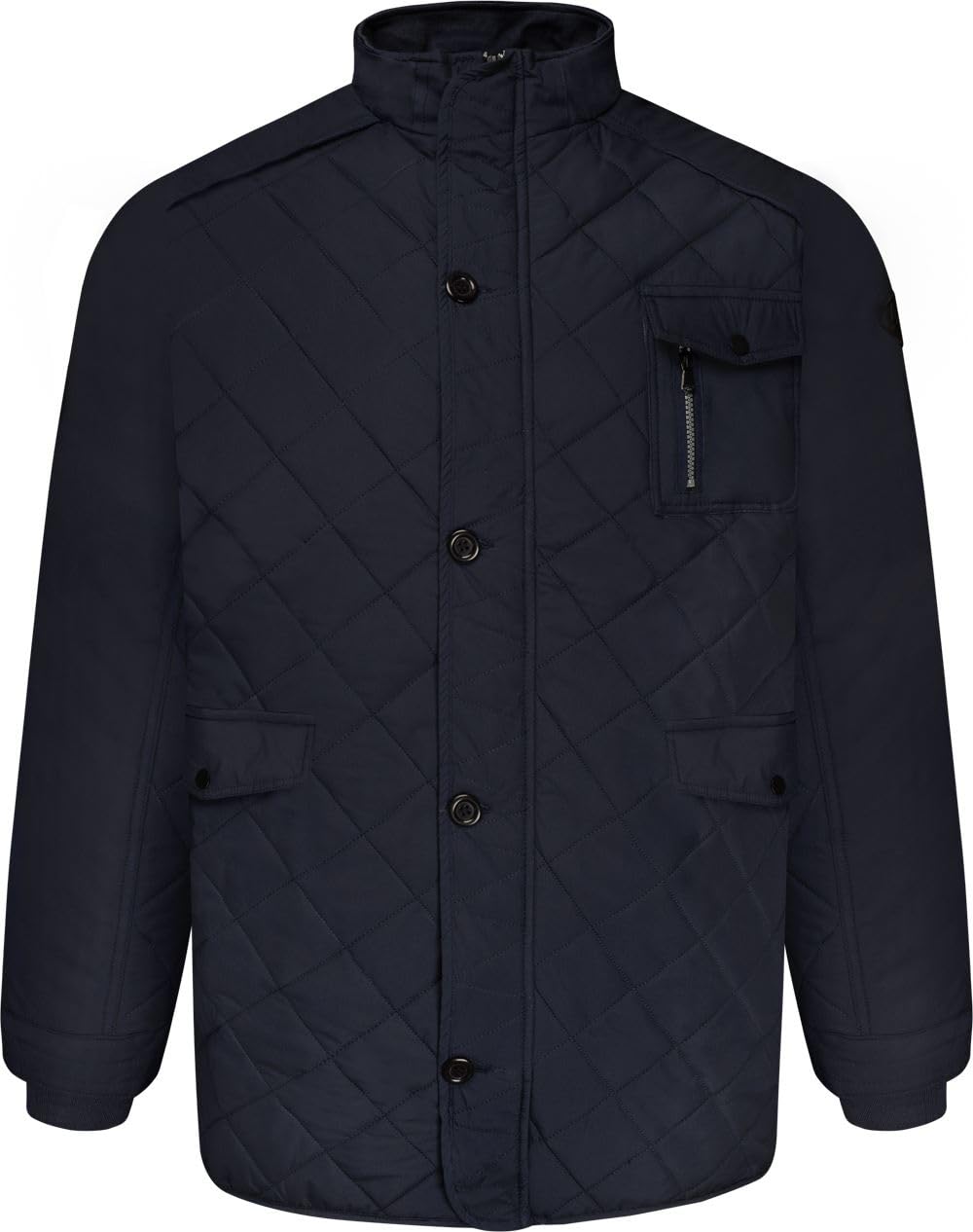Kam Men's Blue Full Zip Heritage Quilted Coat - 7XL