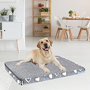 Vankean dog crate mat reversible cool and warm stylish dog bed for crate with waterproof inner linings and removable machine washable cover firm support dog pad for small to xx large dogs grey   cucciolini doodles
