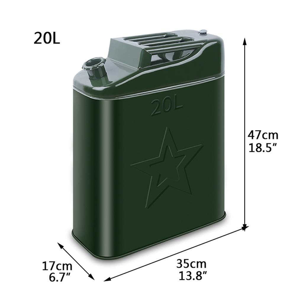 Kanister na benzynę, gruby metal, barrel, benzyna, diesel, magazyn, mały łódź, motocykl, awaryjny zbiornik paliwa, zielony, 20/30 l, kanister z lejkiem, kanister na paliwo