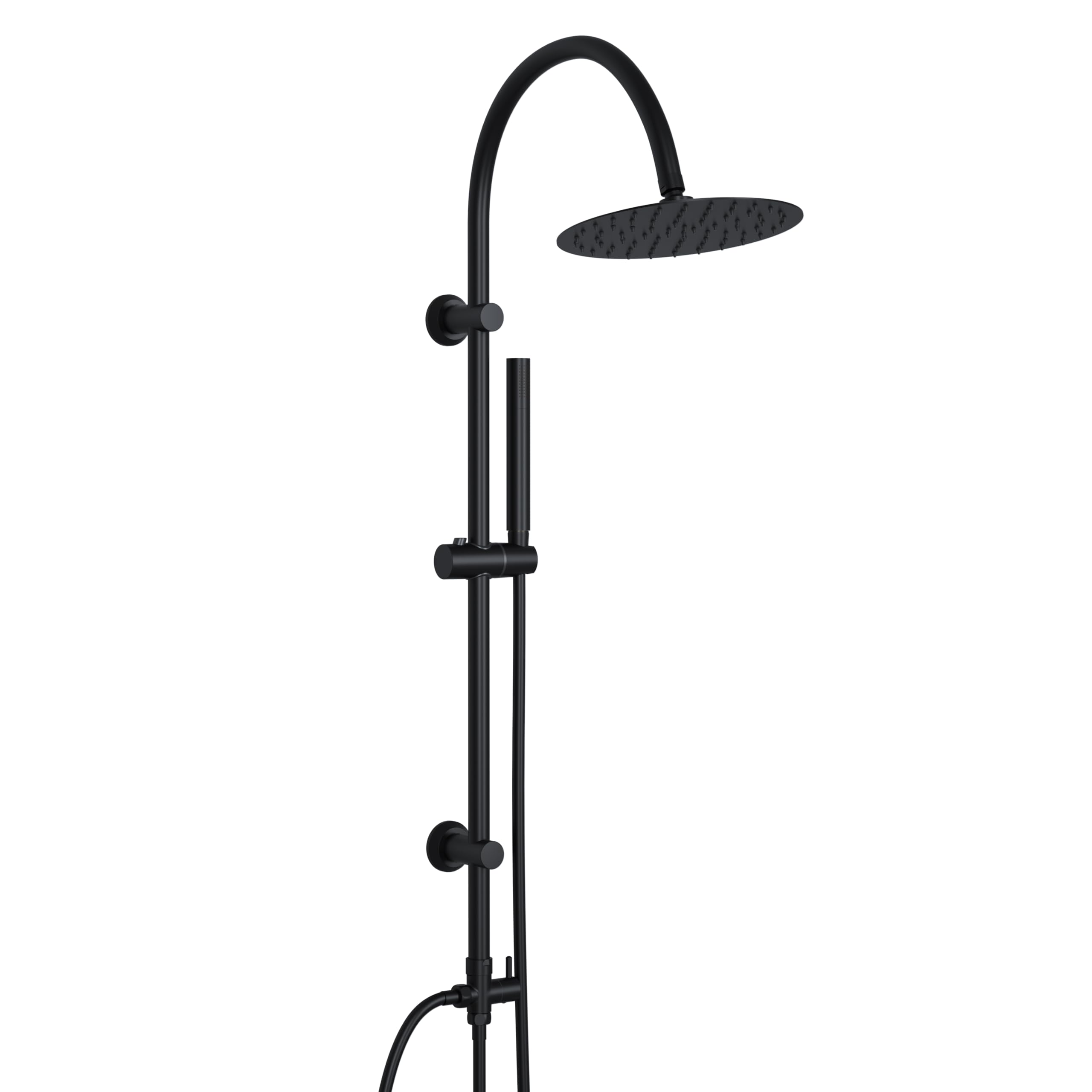 JOHO Edelstahl Duschset ohne Armatur, Regendusche Duschsystem Wassersparend Duschgarniturset mit Duschstange und XXL Kopfbrause 35x25cm Chrom
