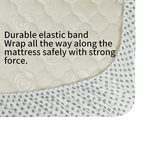 Stretchy Bassinet Sheets 32 X 19 Inch, Compatible With Baby Delight, Mika Micky, Dream On Me, Angelbliss, Papablic, Koola, Amke, Maxi-Cosi Baby Bedside Bassinet Mattress, 2 Pack, Stripes And Dots #TOP3
