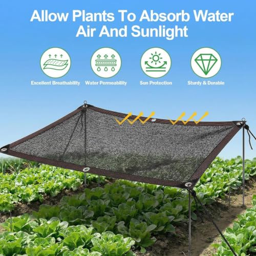 Voile d'ombrage solaire en maille respirante avec oeillets pour pergola et jardin - 5