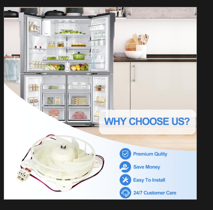 Miniatura 6 de DA31-00287B Reemplazo del motor del ventilador del evaporador del refrigerador para las piezas del motor del ventilador del congelador de Samsung,