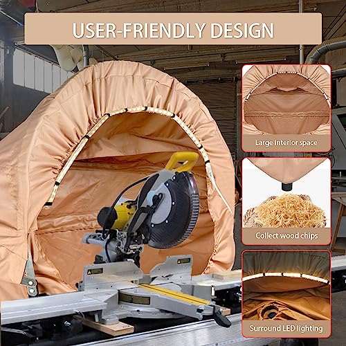 Miter Saw Dust Hood with LED Light