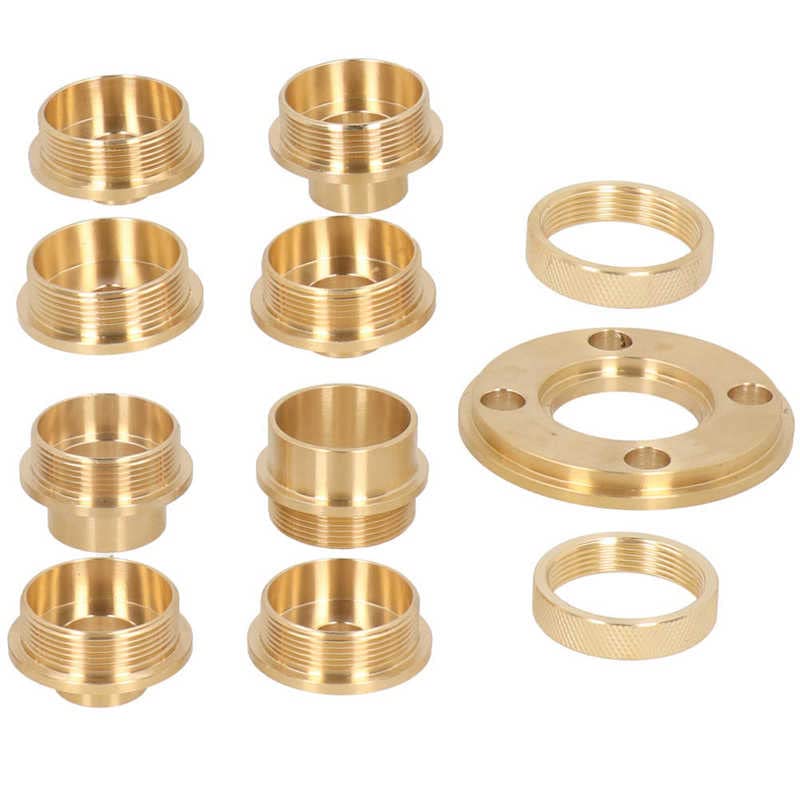 Tool Part for 11Pcs/Set Brass Template Router Guides Kit with Lock Nut Sleeve Adapter Router Accessory Wood Trimmer Accessories