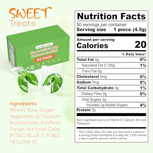 Stpatricksdayfortunecookies50packbulkindividuallywrappedgreenfortunecookieswith50uniquestpatricksdaythemedfotunepartyfavorscandybowlfillerclassicflavorby4esnovelty Urban Country Home Decor St patricks day fortune cookies 50 pack bulk individually wrapped green fortune cookies with 50 unique st patricks day themed fotune party favors candy bowl filler classic flavor by 4es novelty urban country home decor