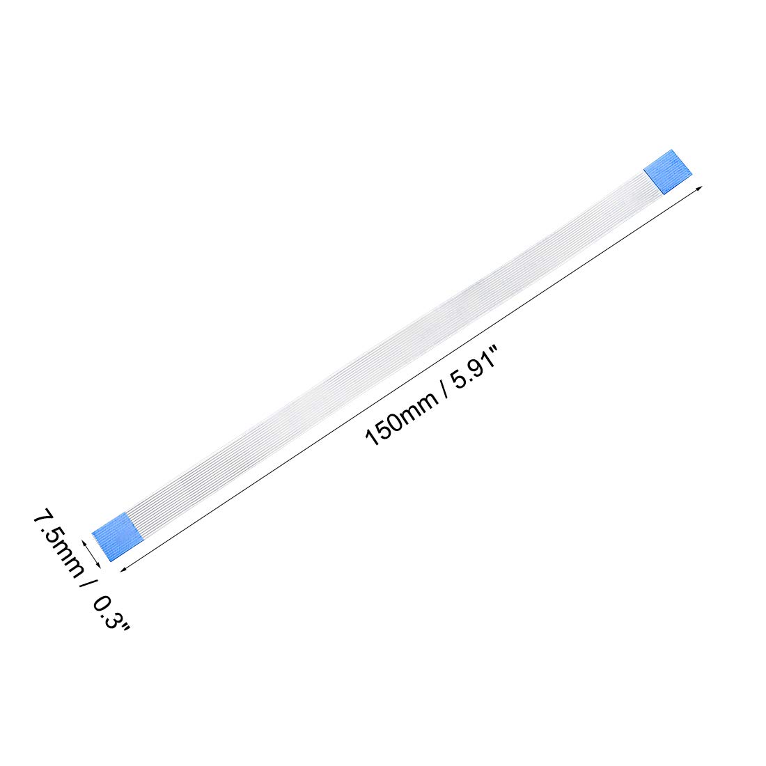 フレキシブルフラットケーブル FPCフラットケーブル1mmピッチ 14ピン uxcell FFC FPCフラットフレキシブルケーブル LCD 3Dプリンター