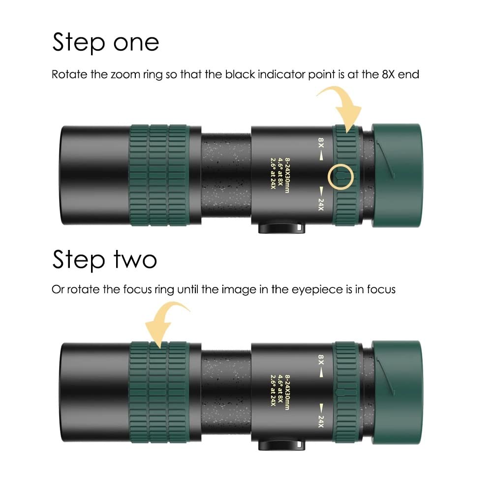 Monocular Compacto y Potente con súper Zoom, teleobjetivo para teléfono móvil, monóculo para Accesorios de Camping