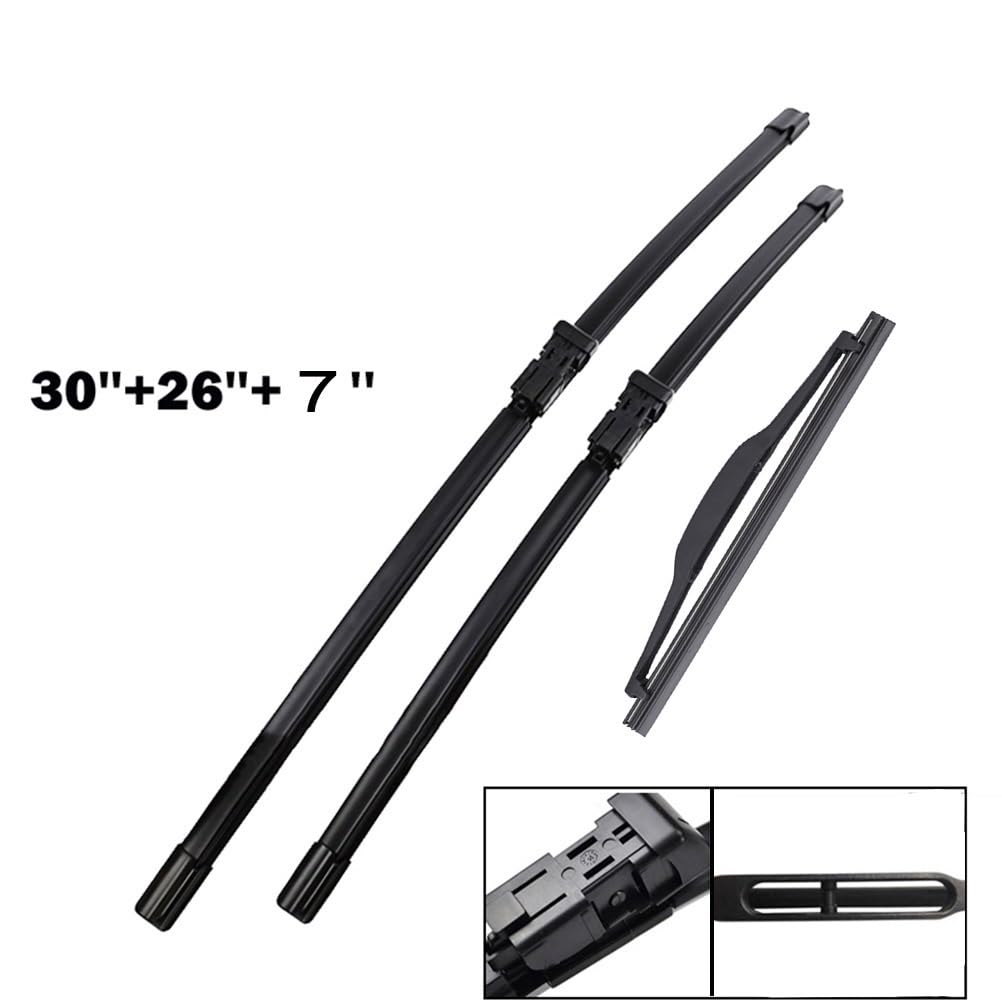 Escobilla de limpiaparabrisas trasera Juego de escobillas limpiaparabrisas delanteras y traseras para Citroen DS4 DS5 2010-2020 escobillas de limpiaparabrisas