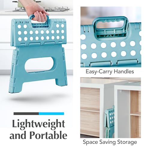Handy Laundry Folding Step Stool 9 Inch 2-Pack, Teal, Holds 300 lbs by Handy Laundry - Image 6