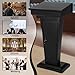 generic Metal Podium Speaking Desk Multi-Purpose Modern Reception Table Large Capacity for Church Office Home