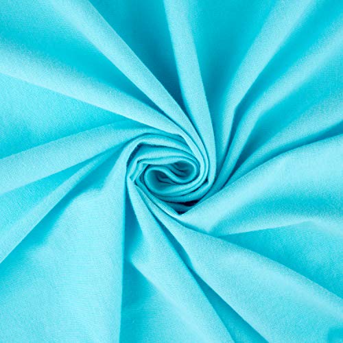 Image of SheetWorld Fitted Pack N Play Playard Sheet Compatible with Dream On Me Zodiak Portable Playard 25 x 37 inches, 100% Cotton Jersey, Hypoallergenic, Butter Soft, Solid Aqua, Made in USA