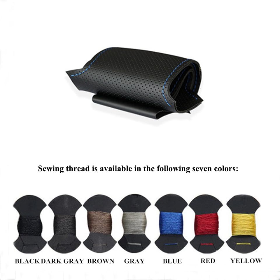 Miniatura 6 de Funda de volante personalizada para Mazda 3 Axela 2017 2018 2019 para Mazda 6 Atenza 2017-2019 CX-3 2018 Funda para volante de automóvil, color negro