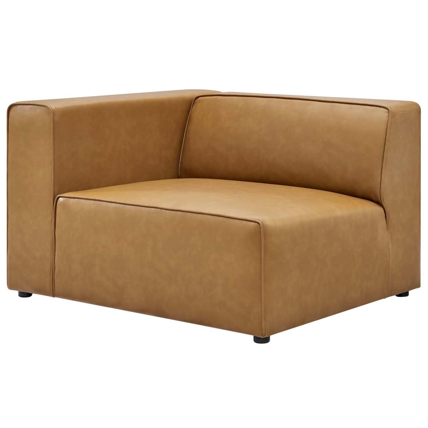 Amazon.com: Modway Mingle Vegan Leather 4 2 Ottomans Set, 6-Piece