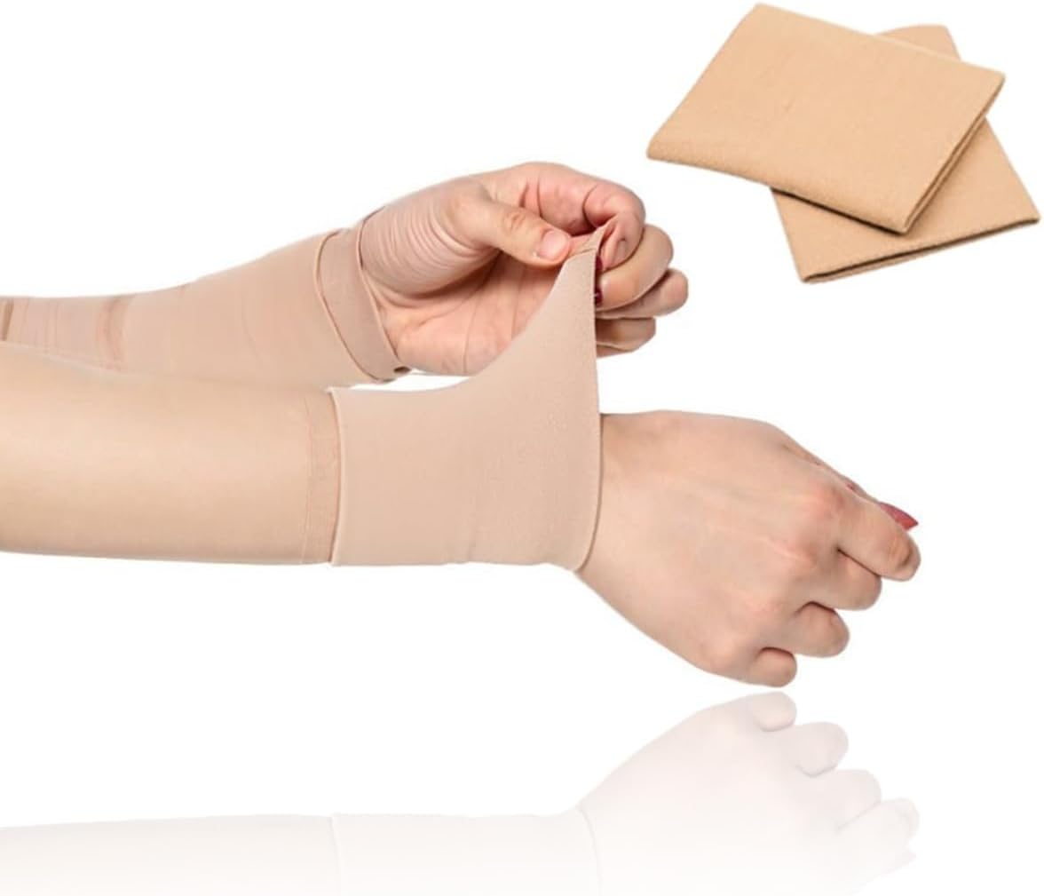 Sweet seven Relieve Wrist Pain with Breathable Compression Wrist Supports - Ideal for Carpal Tunnel, Arthritis, and Sports. Get Comfort and Stability for Unisex Hand Relief skin color M size.