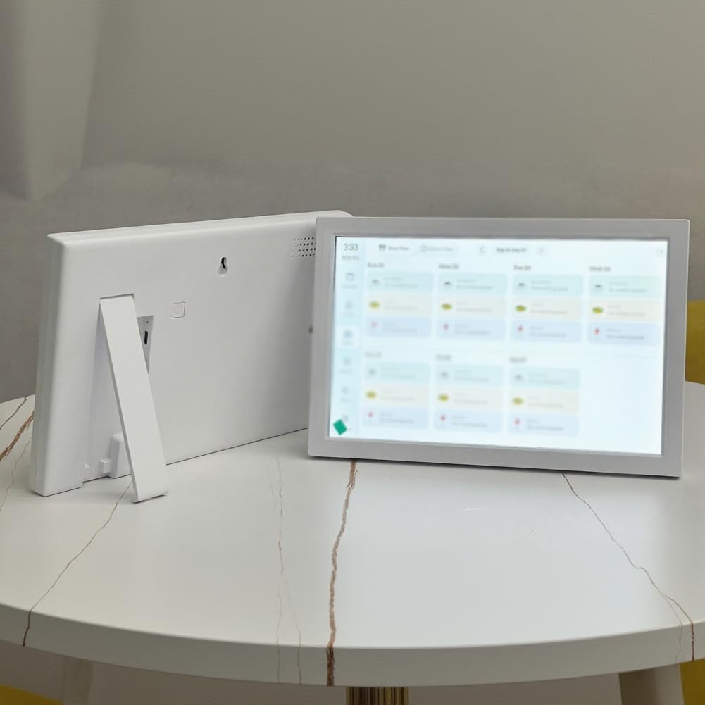 Oniissy Calendario digitale intelligente, schermo HD da 10,1 pollici, interattivo per la casa, calendario elettronico WiFi, pianificatore pasti, tabella dei compiti, ricompensa dei risultati (bianco