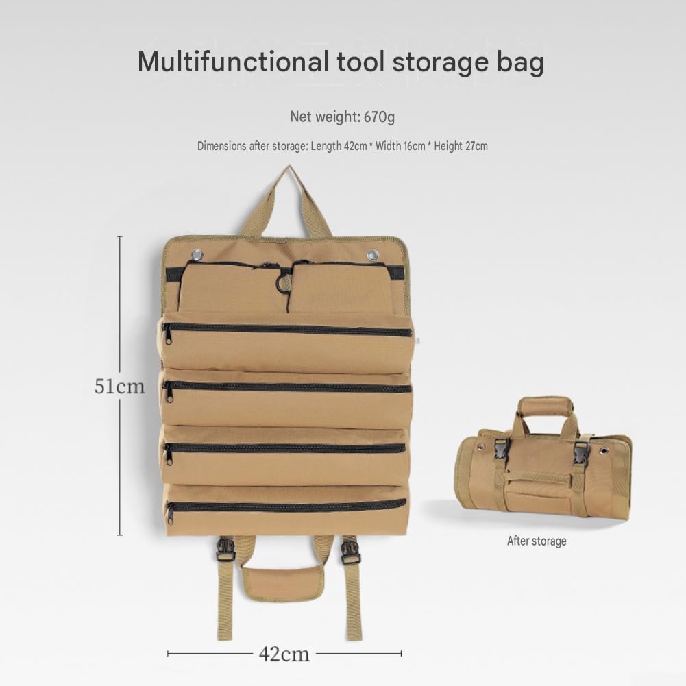 Werkzeugtasche Roll-Up 600D Oxford Wasserdicht Faltbar