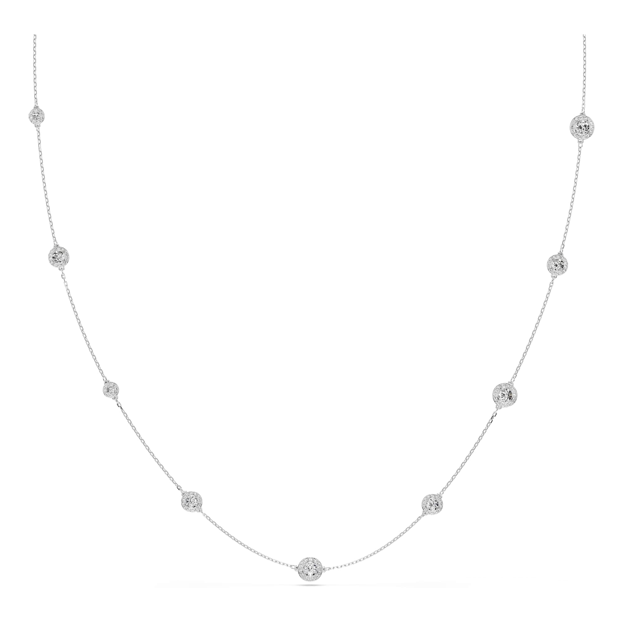 Swarovski Silver Una Angelic White Round Cut Necklace