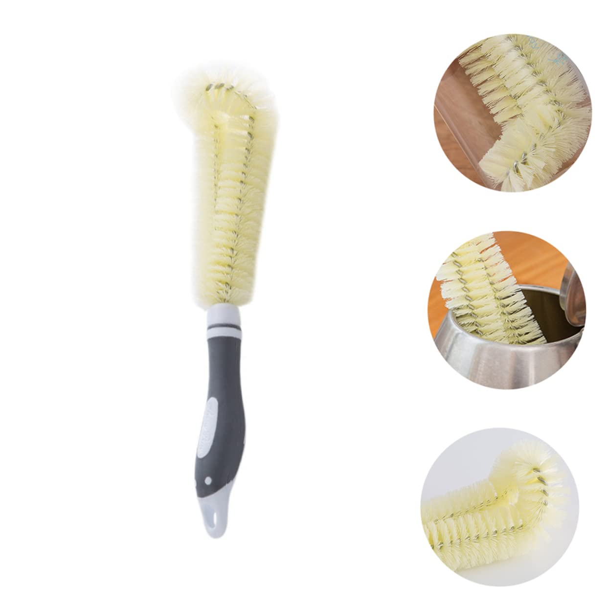 Mobestech 2piezas Cepillo De Limpieza De Copas Mango Herramienta Duradera para Biberones y Botellas para Hogar y Cocina Diseño Compacto y Práctico para Almacenamiento