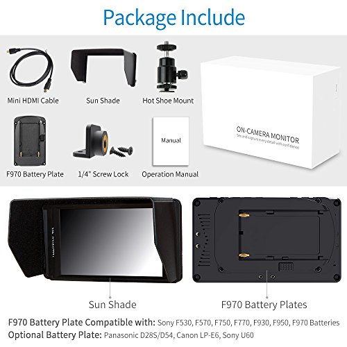 Feelworld Fw450 4.5 Inch Dslr On Camera Field Monitor 4K Hdmi Input Output Small Hd Focus 1280X800 Ultra Lightweight Video Assist #TOP6