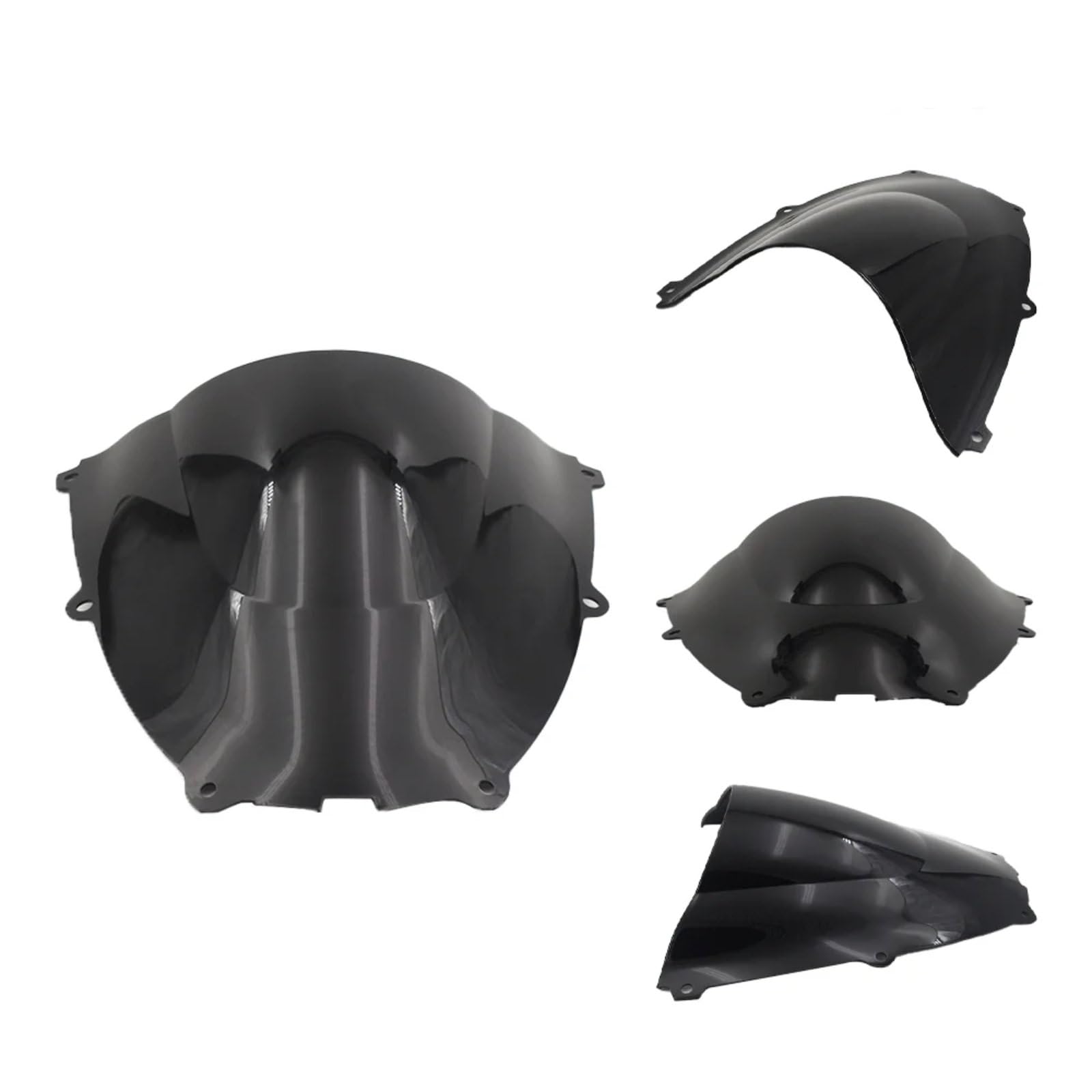 Parabrisas para Motocicleta Compatible con Yamaha para Yzf600r Thundercat 1996-2007 Deflector De Viento Delantero De Doble Burbuja Parabrisas Negro Accesorios De Motocicleta Parabrisas