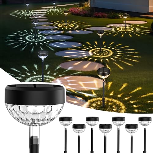 Solpex Solar Lights Outdoor Garden, 2 Modes (Cold White/Warm Whit...