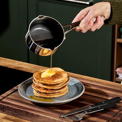 Image of HexClad 0.5QT Hybrid Nonstick Milk Pot Saucier, Induction Ready