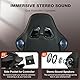 GTPLAYER Gaming Stuhl, Gaming Sessel Schreibtischstuhl PC Gamer Racing Stuhl mit Fußstütze Lautsprecher Musik Bürostuhl bis 151 kg belastbar, Standard Size, Schwarz-rot