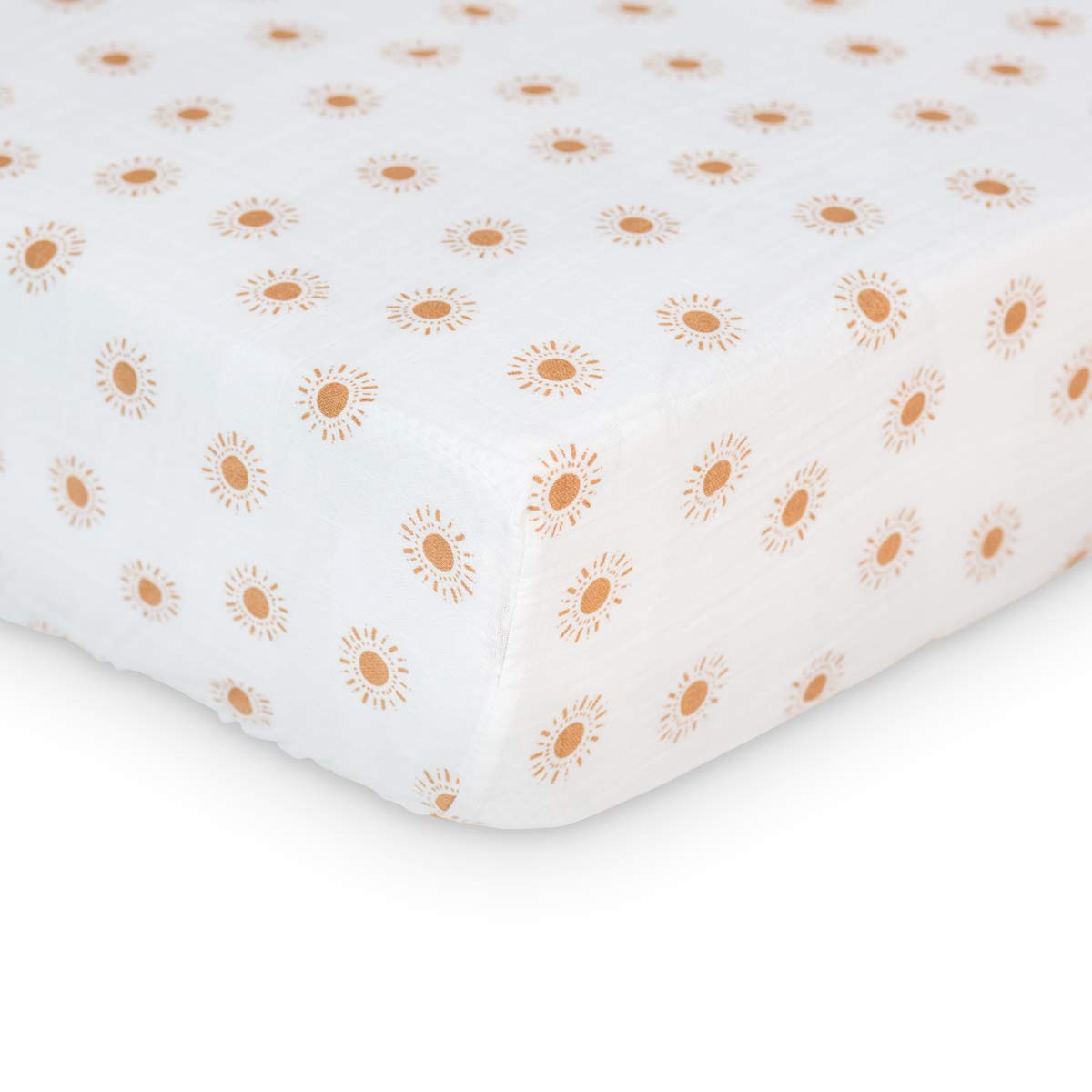 Drap de berceau en coton doux anti-irritations Lulujo avec motif soleil
