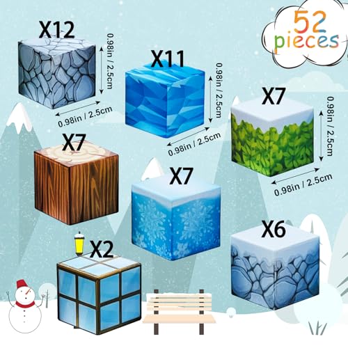 Magnetic Tiles-Build Mine Magnet World Frozen Set 3-4,Magnetic Blocks Sensory Toys for Age 5-7,STEM Magnets Cubes Building Toys for Halloween Christmas Birthday Gifts for Girls Boys Ages 4-8 8-12
