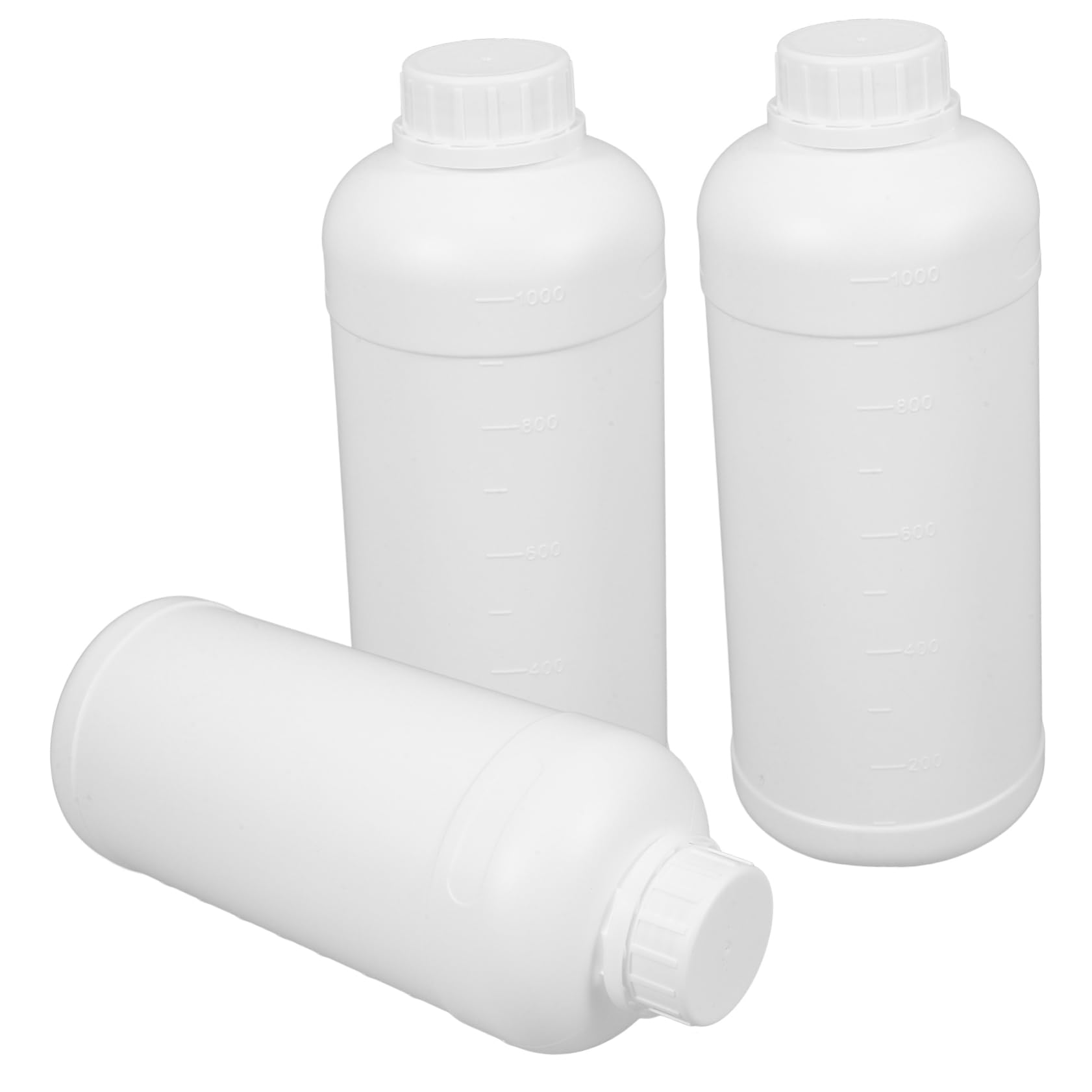 COSMEVIVI Lab Reagent Bottles 1l Large Capacity Hdpe Plastic Reagent Bottles Screw Cap Reusable Liquid Containers for Chemistry Industry