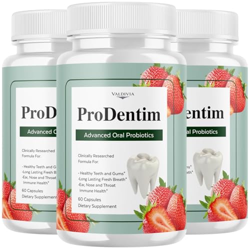 (3 Pack) ProDentim Advanced Oral Health Probiotics Advanced Formula for Healthy Gums Teeth Fresh Breath - Oral Probiotics for Bad Breath Support (180 Capsules)