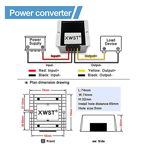 24V Step up to 60V 4A 240W Converter Voltage Converter, 60Volt Regulator Waterproof DC/DC Boost Transformer Power Supply(24V to 60V 4A)4