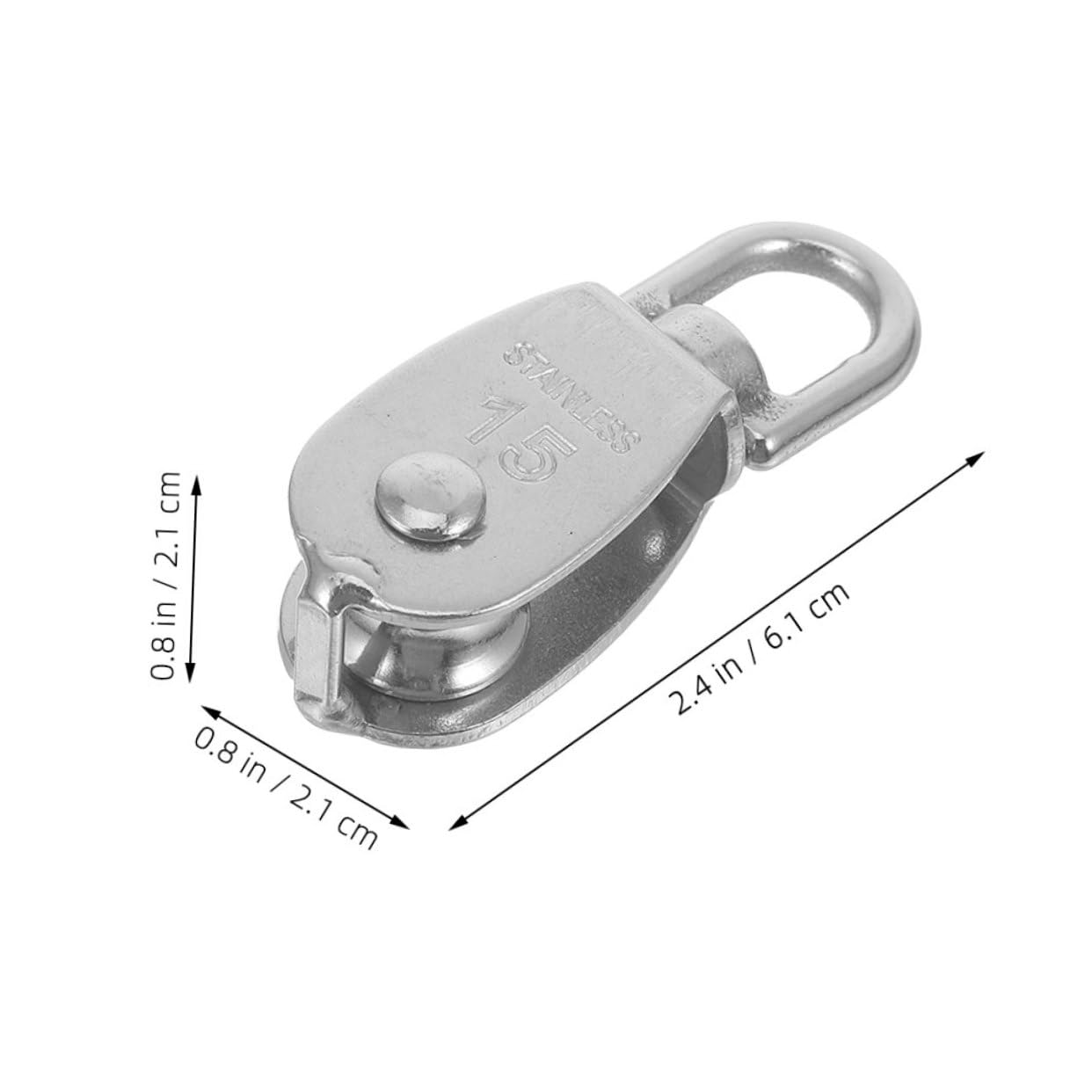 Mikinona 10 pièces Poulie de Levage Acier Inoxydable Poulies Simples Pivotantes pour Câble et Corde Système de Traction Sécuritaire et Adaptées Aux Charges Lourdes