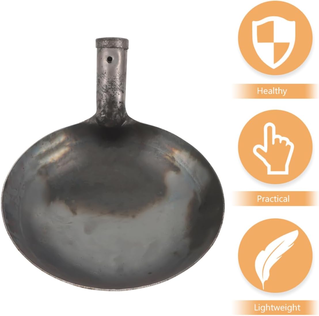 BESPORTBLE 2pcs Ergonomic Spoon Iron Water Ladle for Home Kitchen Camping Pet Baths Easy to Hold