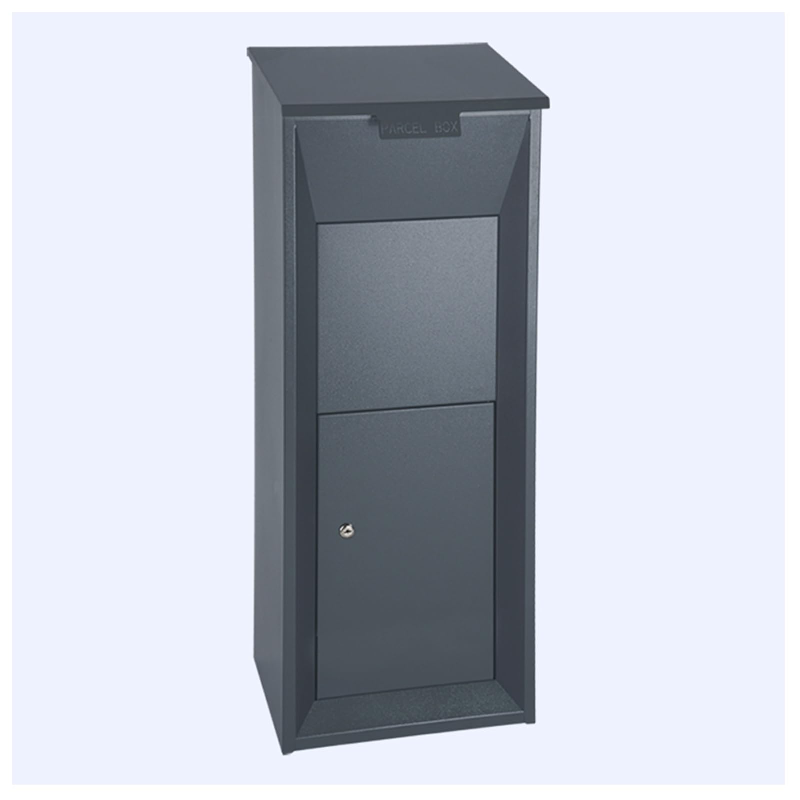 NQNFWCRJ Locking Galvanized Sheet Mailbox Outdoor Rainproof Mailboxes with Antitheft Flaps and Sound Deadening Mats Black Vertical Parcel Boxes