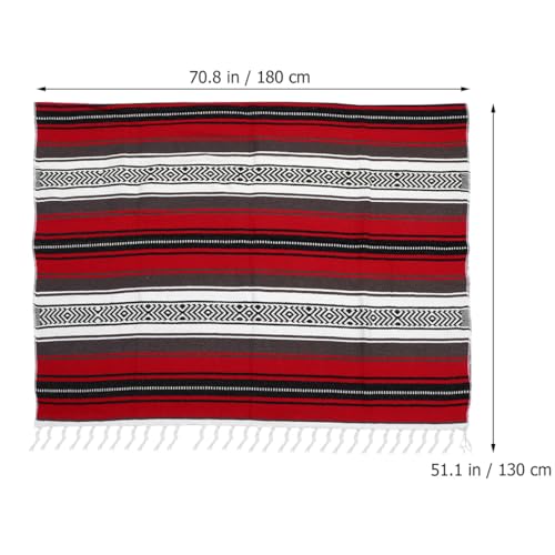 Cape Tissée Douce en Coton et Polyester Style Mexicain - 4